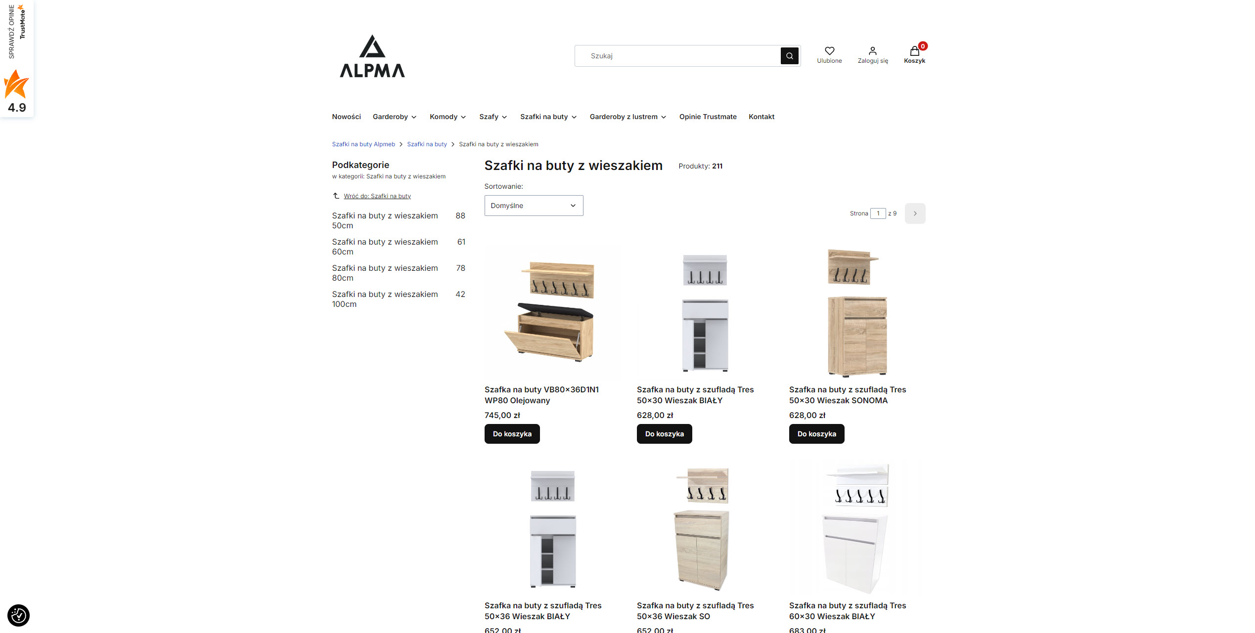 Szafki na buty z wieszakami - jak dopasować model do liczby domowników?