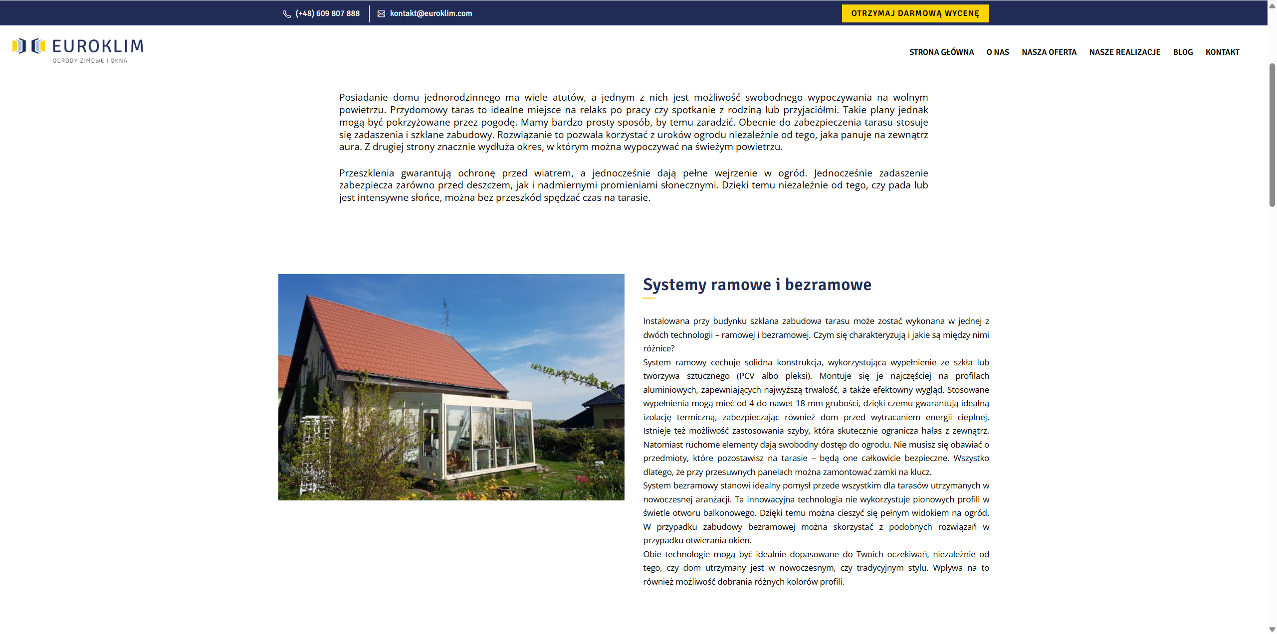 Nowoczesna szklana zabudowa tarasu - inwestycja w komfort i design