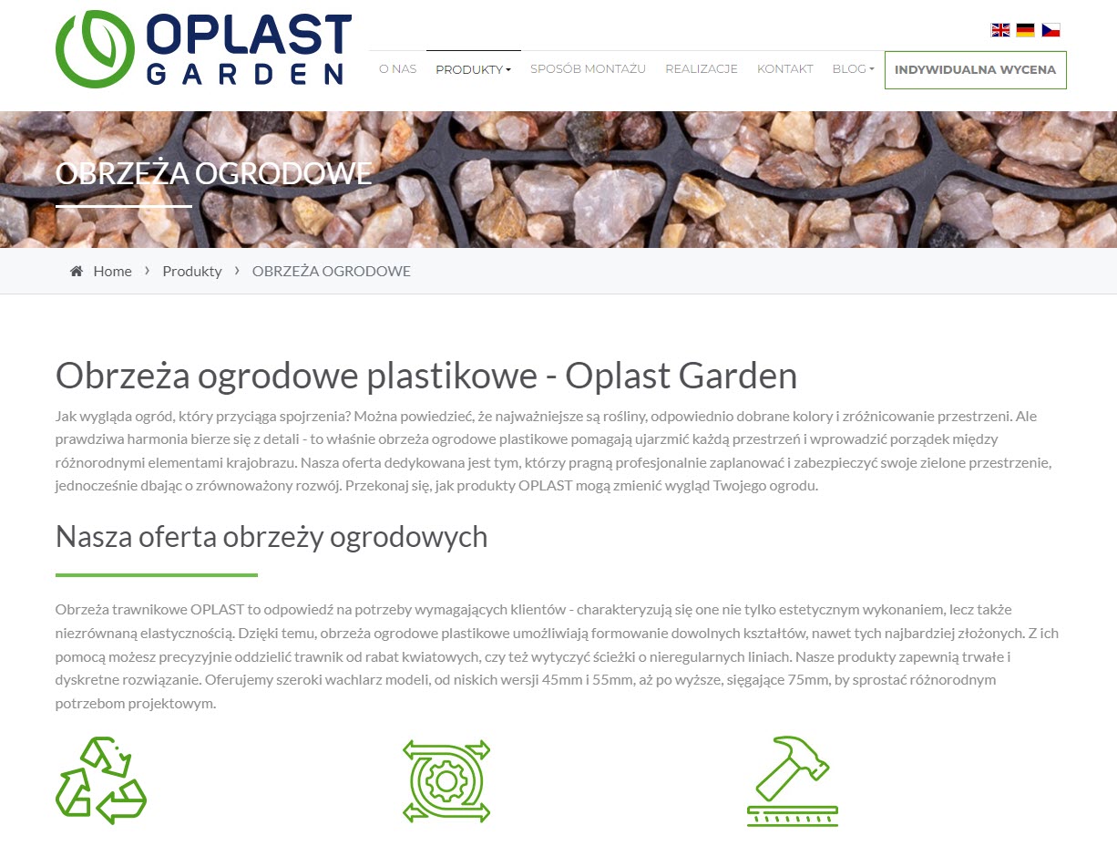 Obrzeża ogrodowe plastikowe jako alternatywa dla betonu i metalu