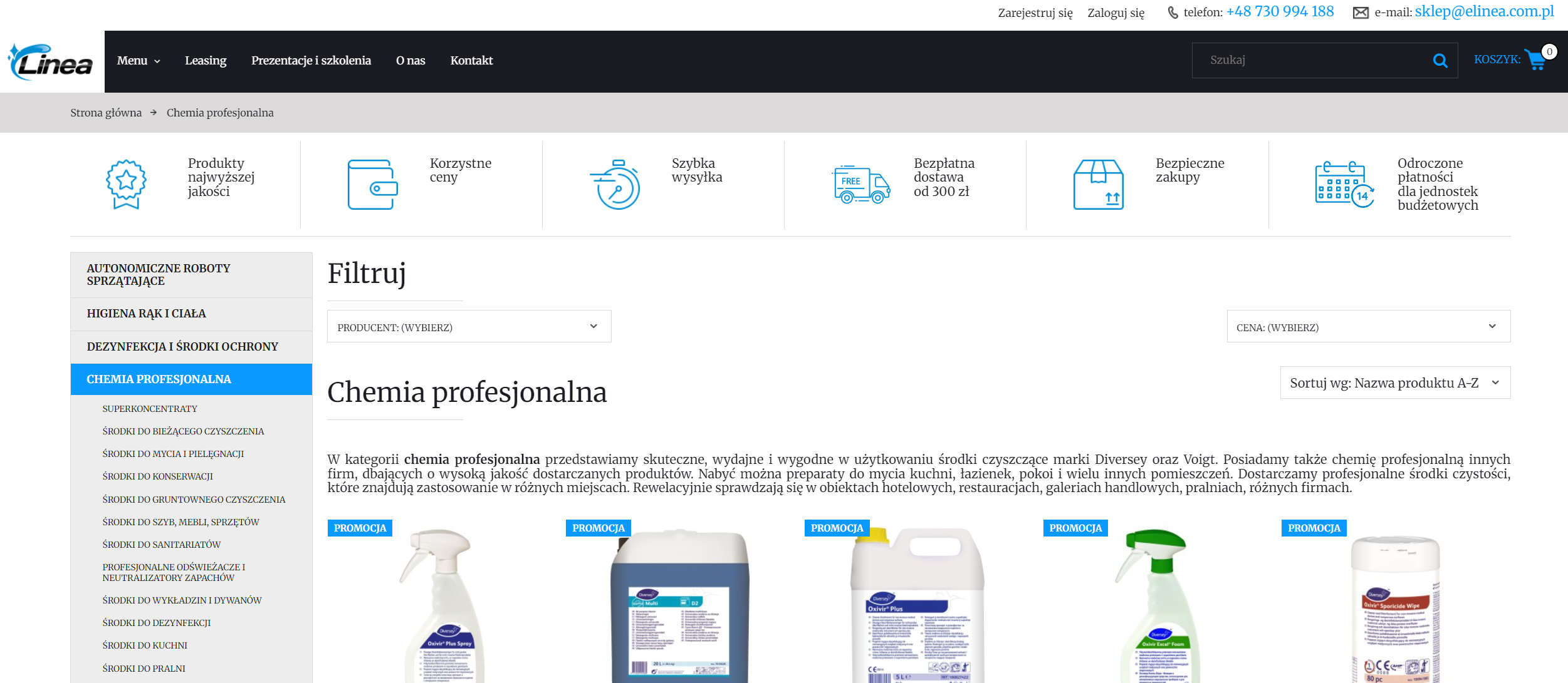 Chemia profesjonalna w gastronomii - wymagania sanitarne i praktyka stosowania