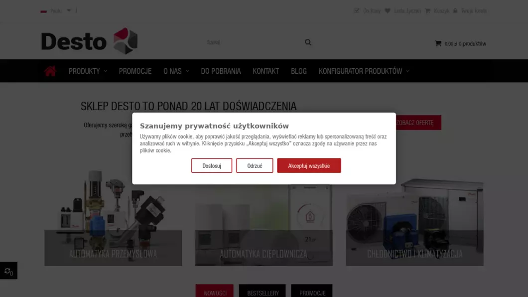 Zrzut ekranu strony